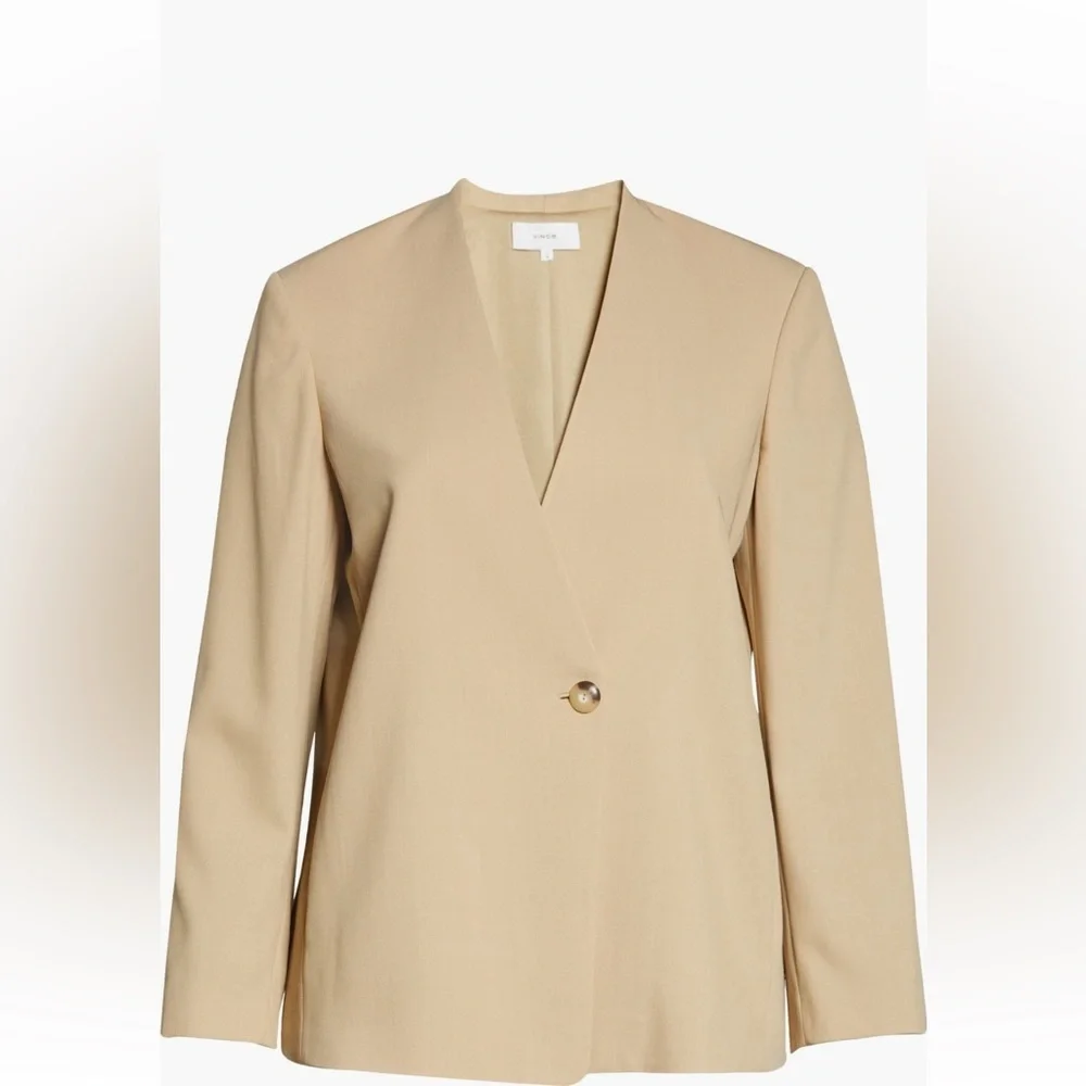 Vince Plus Size Tan Blazer - Picture 7 of 9